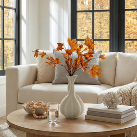 DOWAN modern farmhouse vase in soft white complements rustic spaces
