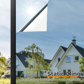 Dowell window privacy film one way mirror effect provides daytime privacy while you still see outside.