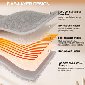 Dowin even-heat wire layout delivers consistent heat across the blanket.