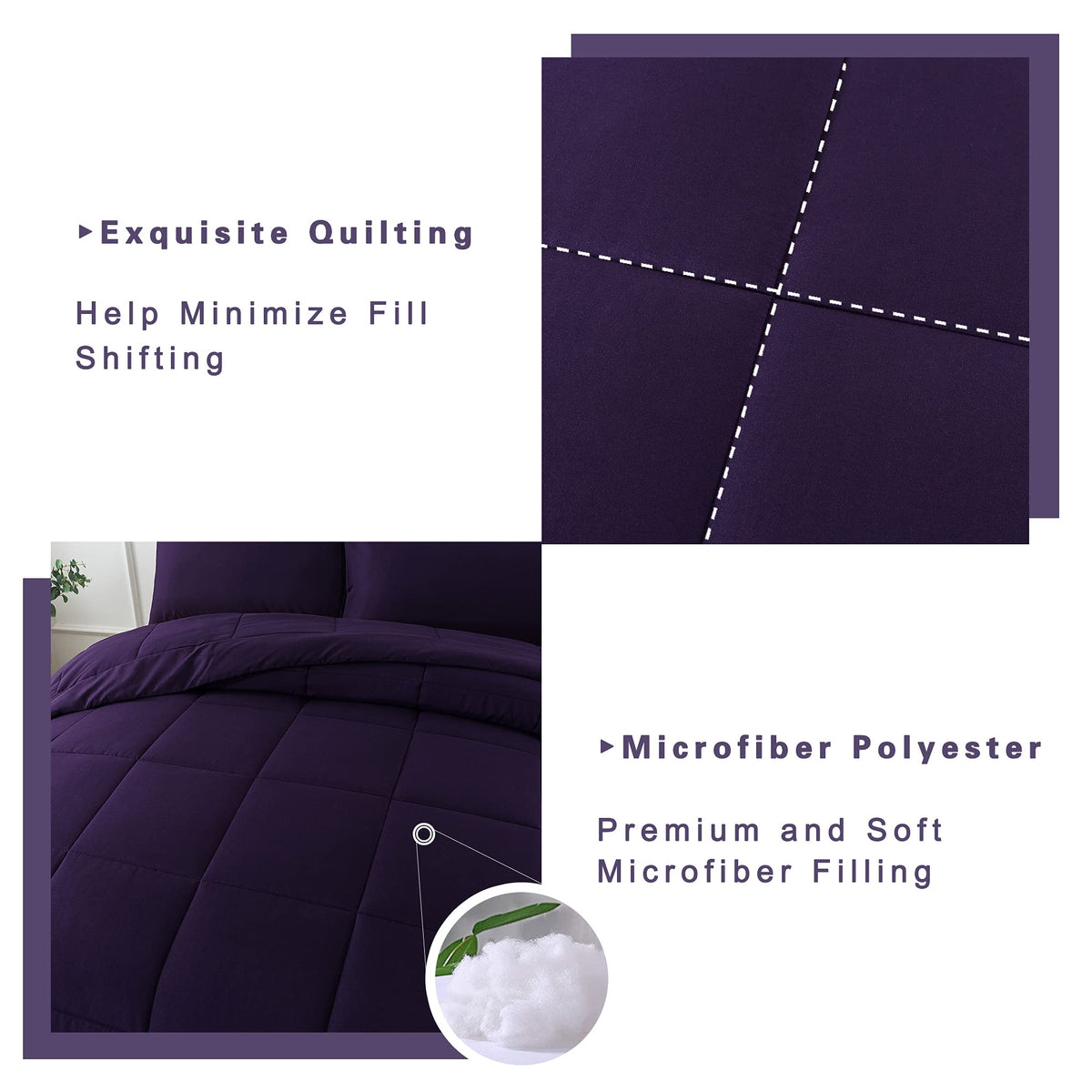 DOWNCOOL bedding shows corner tabs securing the comforter in place.