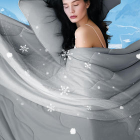 DOWNCOOL dual-side cooling fabric provides refreshing relief for hot sleepers.
