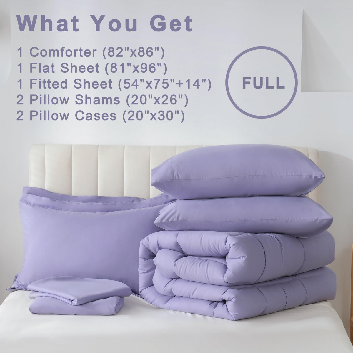 DOWNCOOL gift-ready purple bedding ideal for housewarmings.