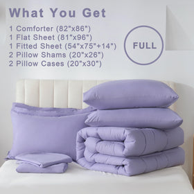 DOWNCOOL gift-ready purple bedding ideal for housewarmings.