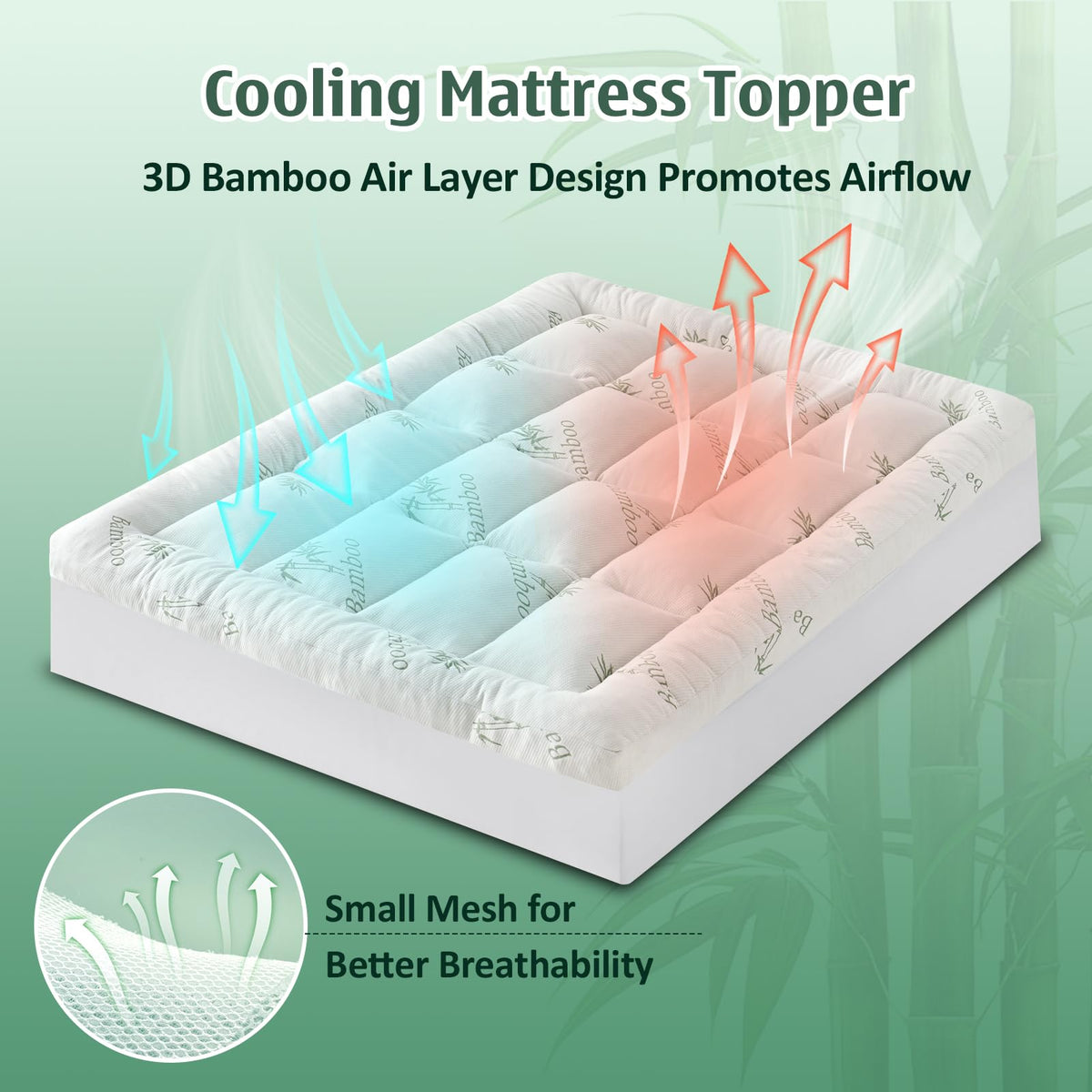 DOWNCOOL king mattress topper is machine washable for easy care