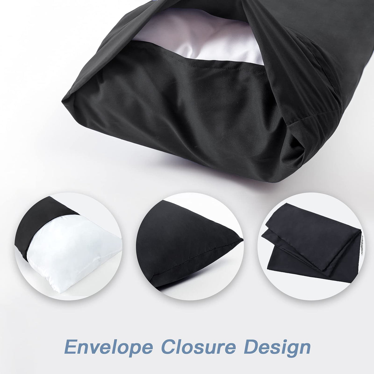 DOWNCOOL long bed pillow for lounging, reading, and TV time.