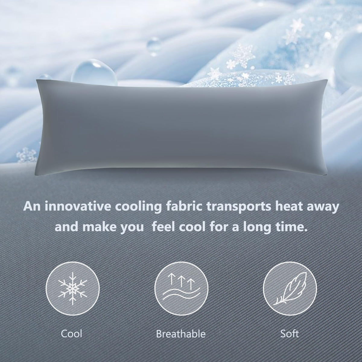 DOWNCOOL pillow supports pregnant sleepers with comfortable body alignment.