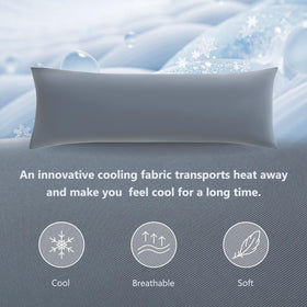 DOWNCOOL pillow supports pregnant sleepers with comfortable body alignment.