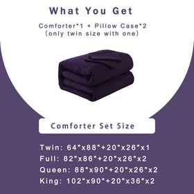DOWNCOOL queen bed scene conveys cozy sleep-ready setup.