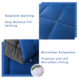 Downcool queen comforter set with corner tabs keeps the duvet secure