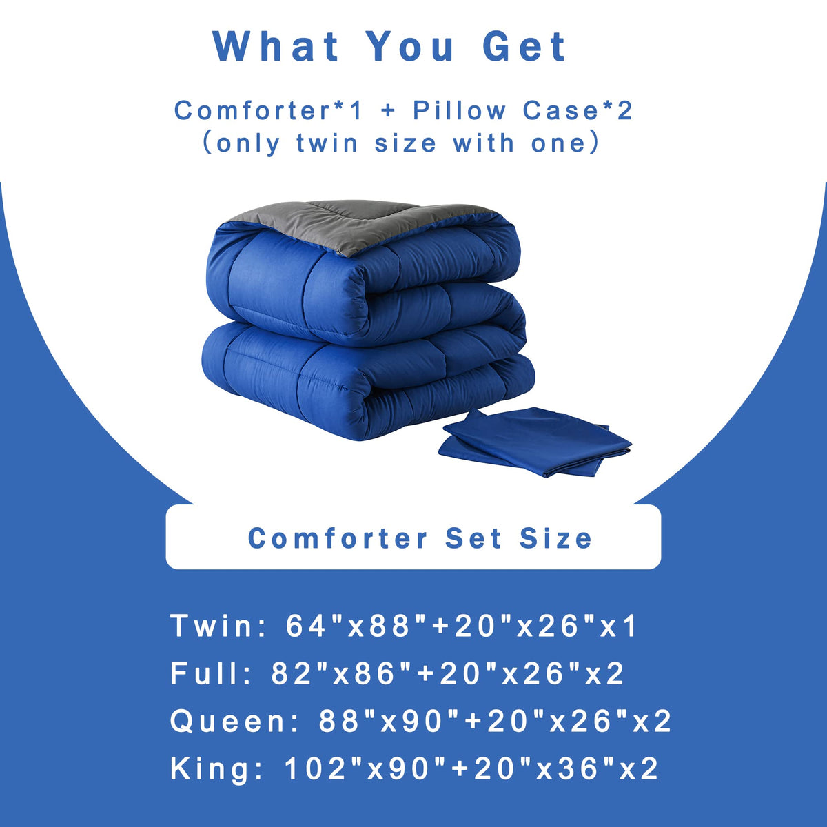 Downcool queen comforter set is machine washable for easy care