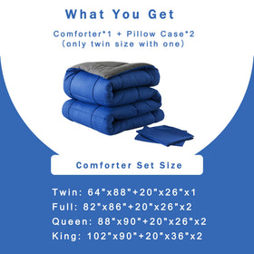 Downcool queen comforter set is machine washable for easy care