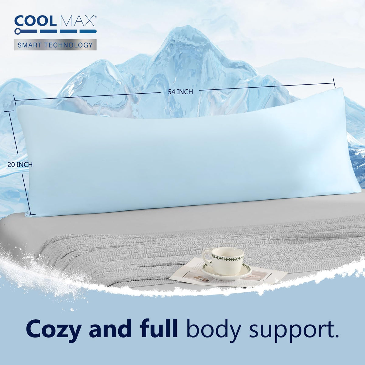 DOWNCOOL removable cover with zipper for easy washing.