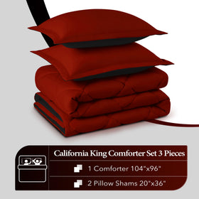 Downluxe California King Comforter Set bedroom decor idea showcasing casual elegance
