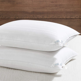 Downluxe king pillows roll-pack packaging ready to loft after unpacking