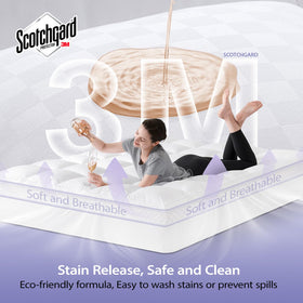 Downluxe gel-infused memory foam cooling helps regulate temperature through the night.