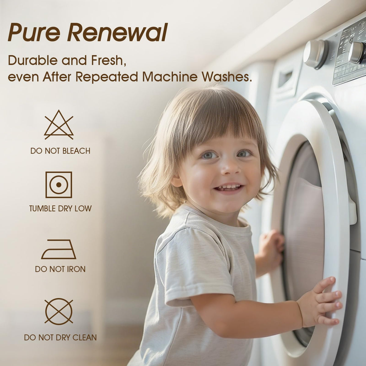 downluxe machine-washable pillow emphasizes easy care and quick refresh.