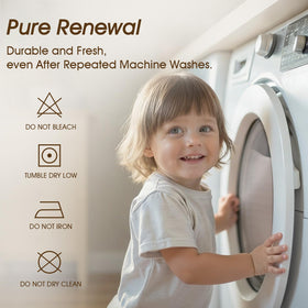 downluxe machine-washable pillow emphasizes easy care and quick refresh.