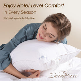 downluxe soft cover closeup shows breathable fabric for cooler, more comfortable nights.