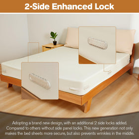 Downoop Corner Sheet Holder anchors sheets at corners for staying power.