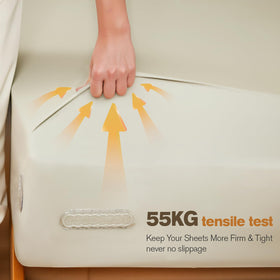 Downoop Fit-All Mattress Sizes holds twin to king sheets firmly.