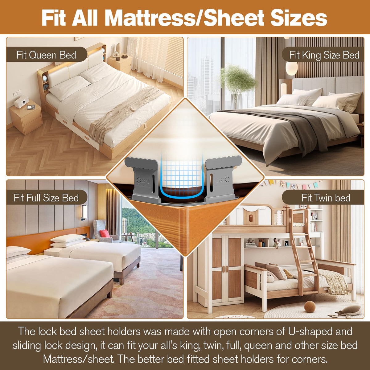 Downoop Sleep-Stability keeps sheets in place for nightly comfort.