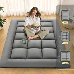 DOWNSTORIA memory foam-fill futon with box quilting for even support
