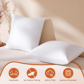 DOWNSTORIA pillow insert offering gentle back support during lounging