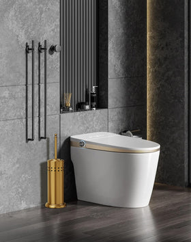 Dowry compact design fits tight spaces for easy storage in small baths.