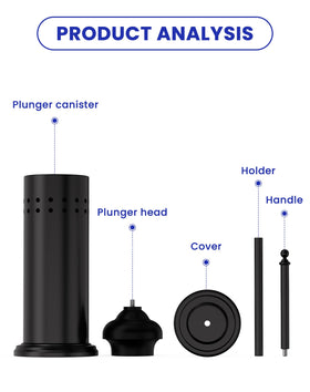 Compact storage holder keeps the DOWRY plunger ready and discreet.