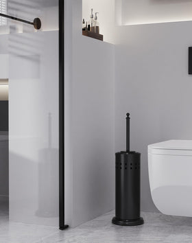 DOWRY black-plated tool for deep cleaning in modern bathrooms.