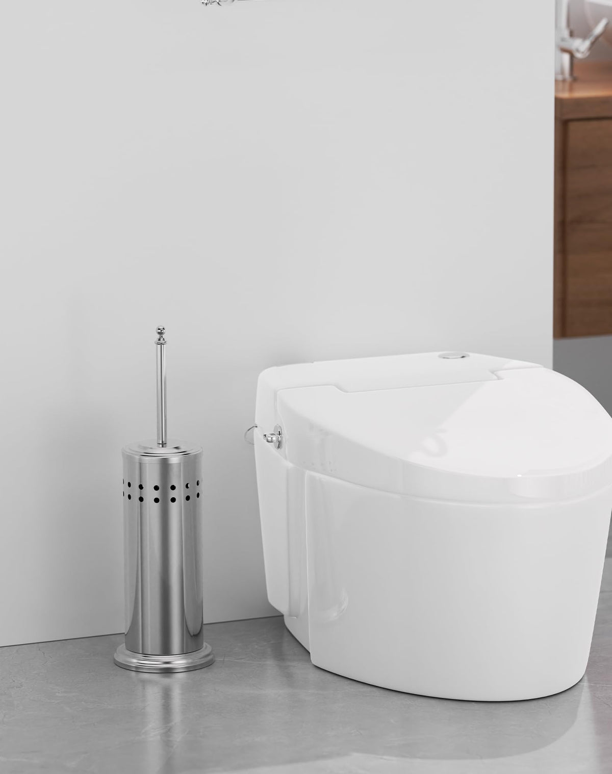 Dowry odor-control lid helps keep bathrooms fresh and hygienic.