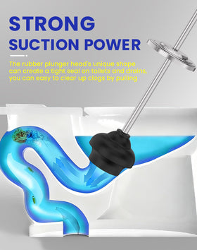 Dowry plunger suction cup assembly provides a powerful seal on toilets.