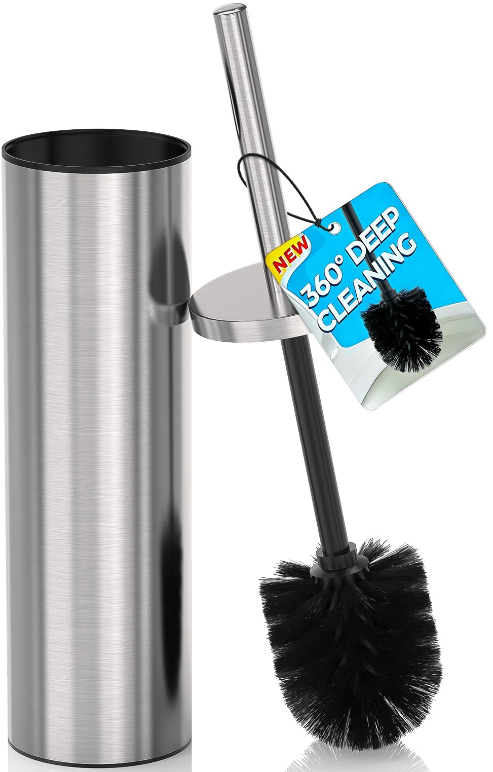 DOWRY stainless steel toilet brush with long handle for deep cleaning
