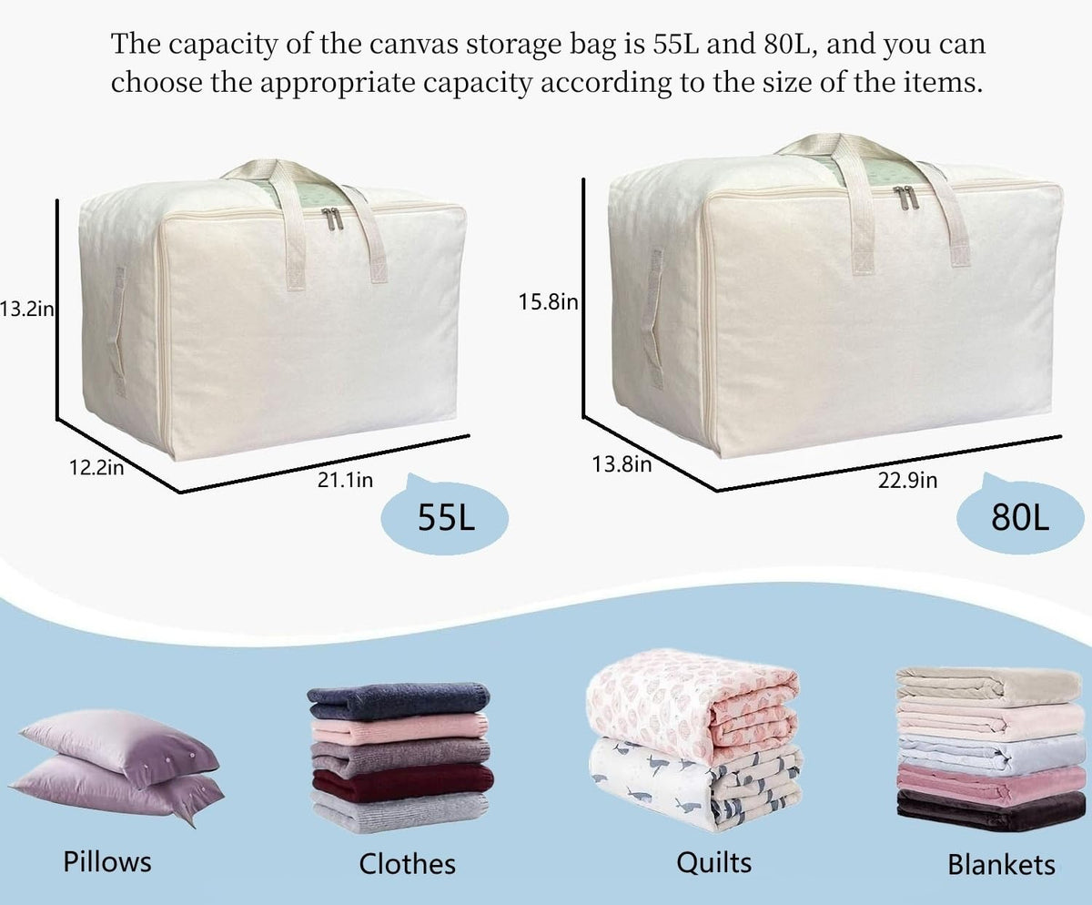 DoYiKe canvas storage bag with portable handles for easy carrying.