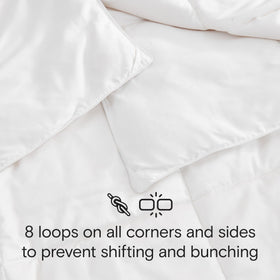 King/Cal King 106x90 DOZ comforter provides generous coverage for large beds.