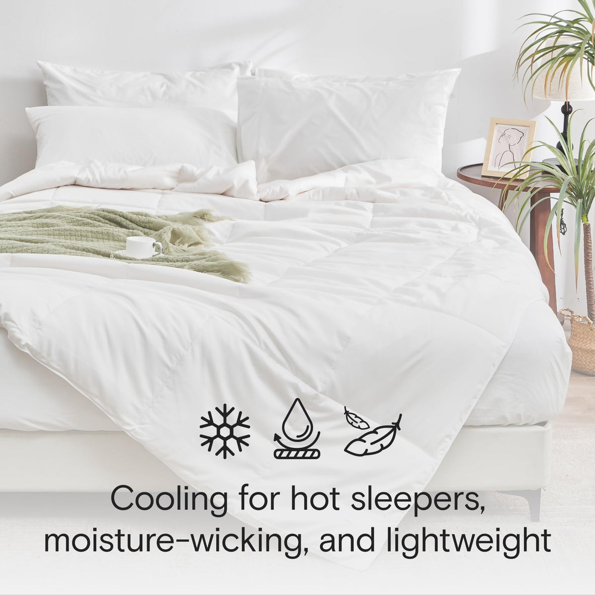 Oeko-Tex 100 certified DOZ comforter signals safety with chemical-free fabric.