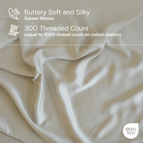 DOZ bamboo viscose satin-soft weave close-up for breathable comfort
