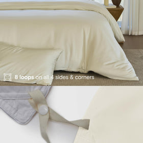 DOZ by SIJO duvet cover features eight loops and a secure zipper.