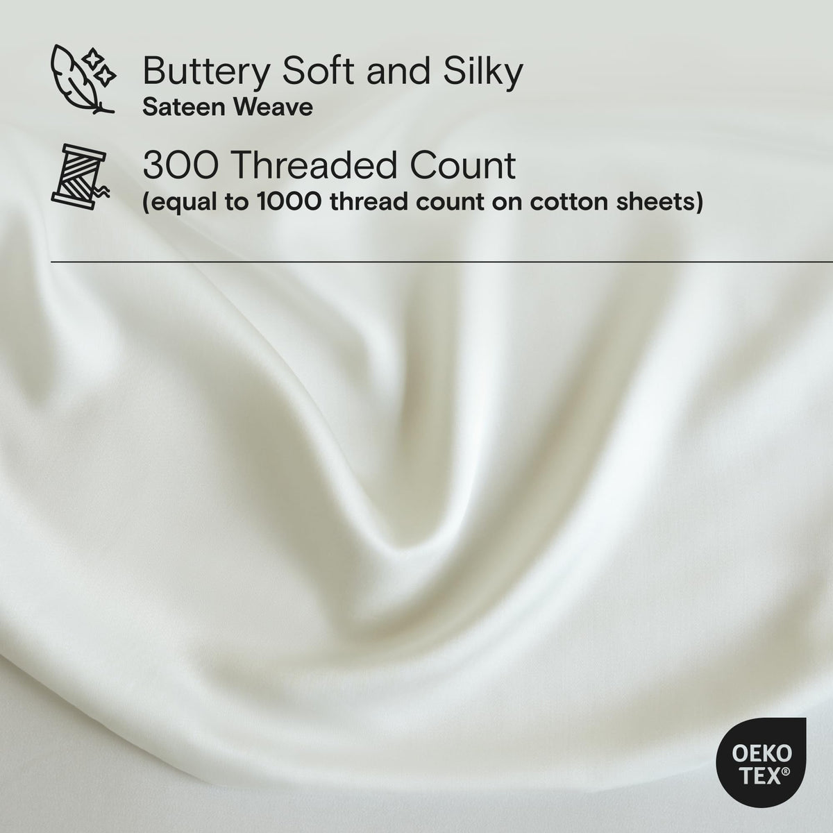 DOZ by SIJO sateen weave texture delivers silky comfort against skin.