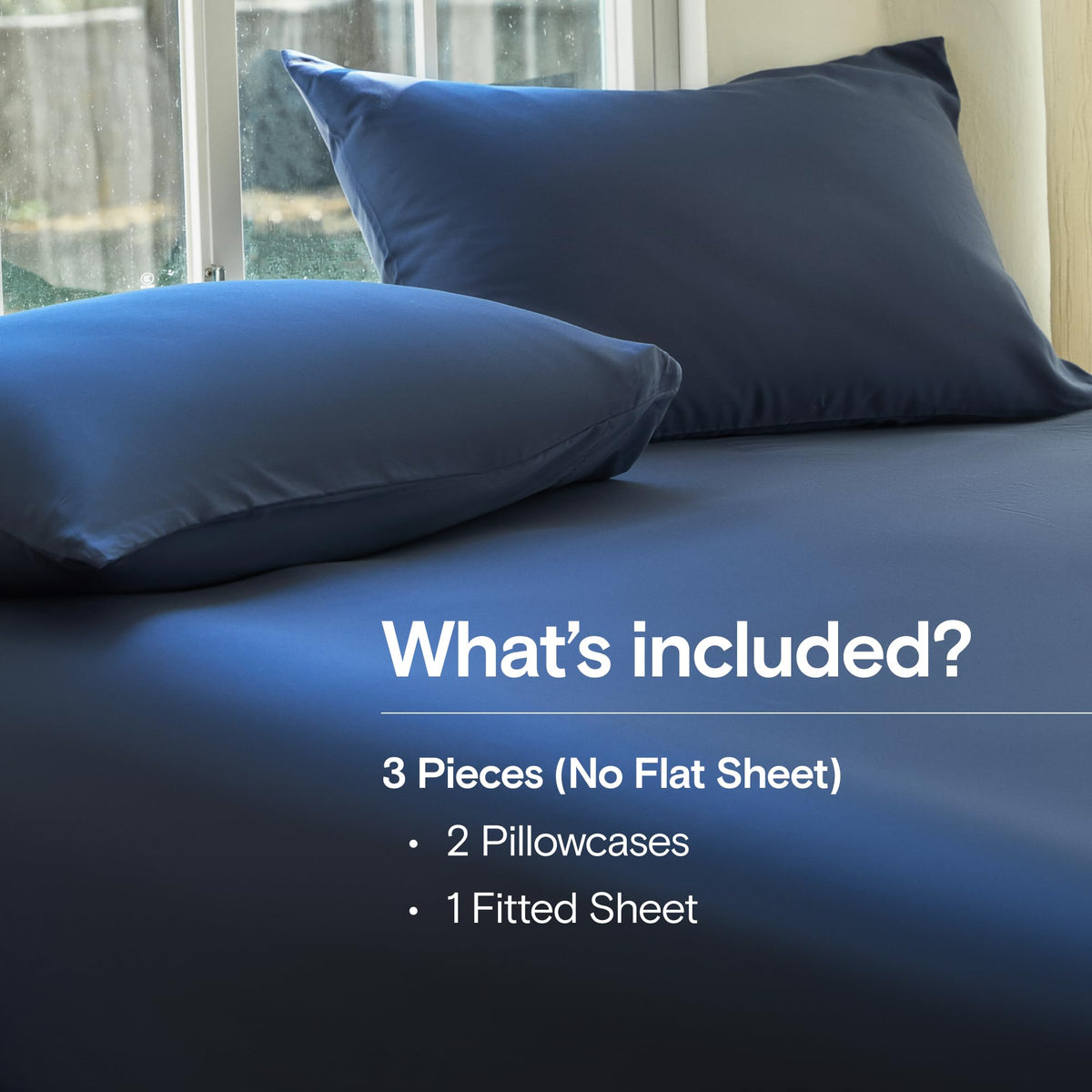 Closeup of DOZ by SIJO sapphire sheets showing buttery-soft viscose weave
