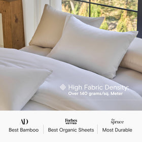 DOZ by SIJO Snow pillowcase close-up showcases smooth texture and gentle sheen