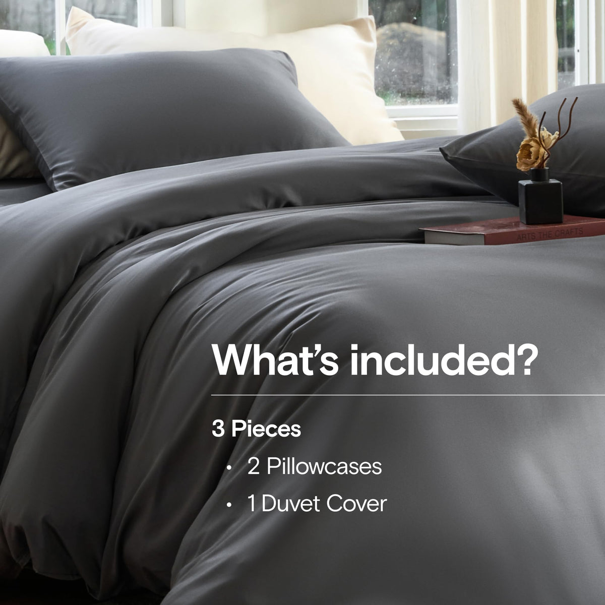 DOZ pillowcase Storm King/Cal King complements cooling, silky bedding.