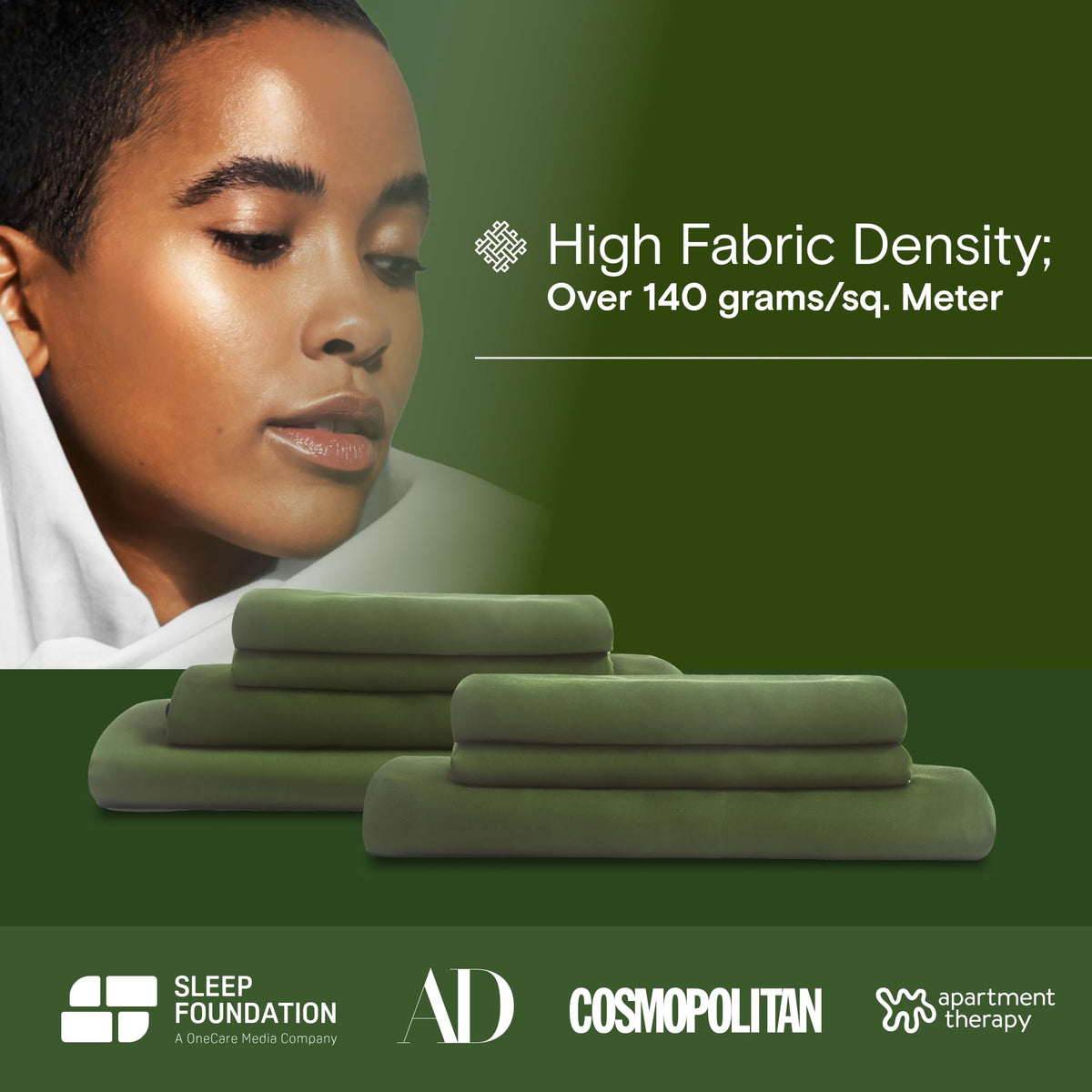 DOZ sheet set 3-piece packaging emphasizes simple care