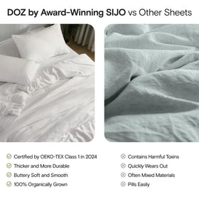 DOZ cooling moisture-wicking feature shown for hot sleepers seeking all-night comfort