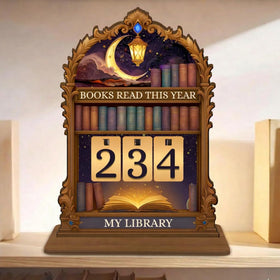 DPDN VN STORE Books Read This Year Counter close-up with rotating numbers for progress