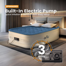 Dr. Air mattress inflates in about three minutes, perfect for guests