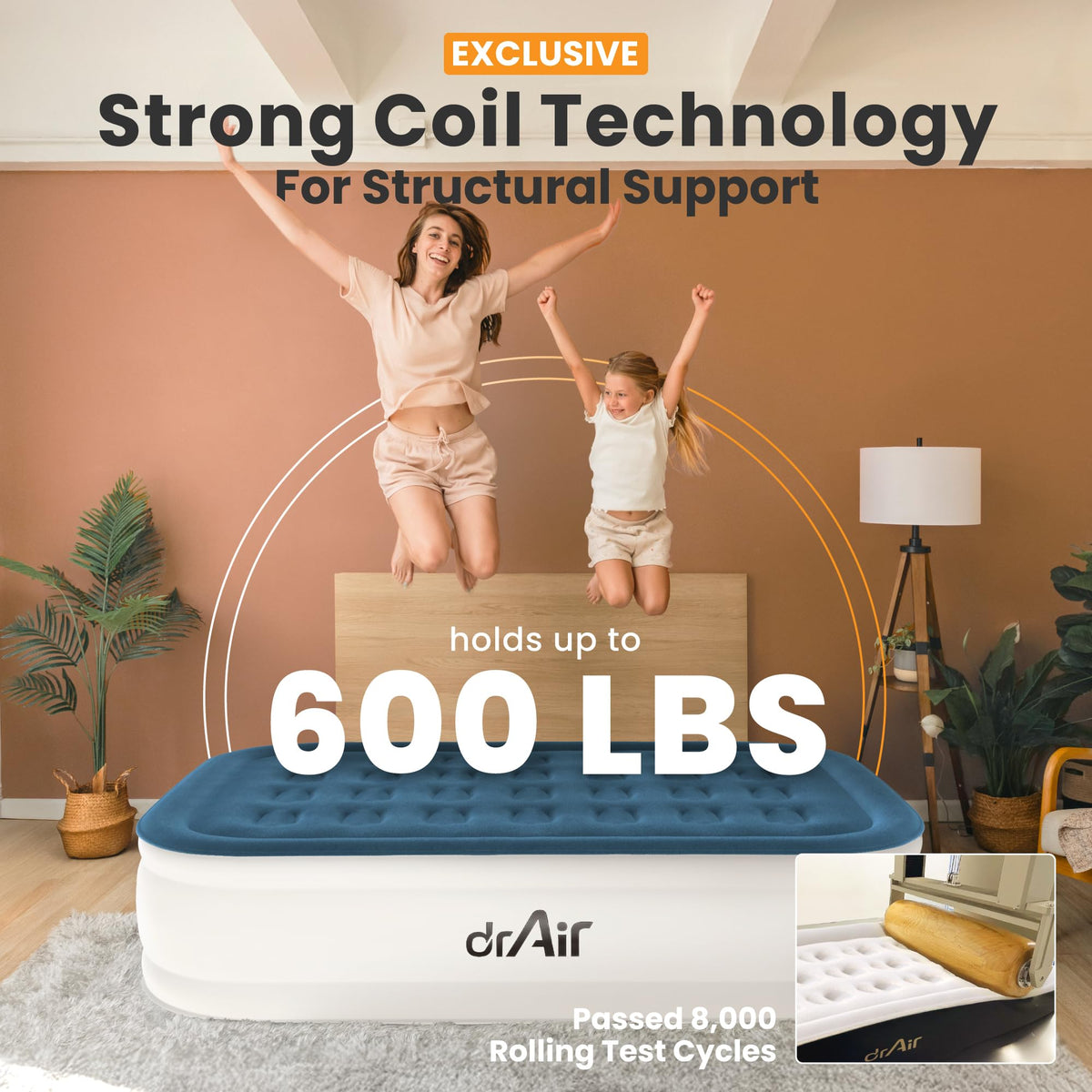 Military-grade puncture-resistant PVC with reinforced seams from Dr. Air