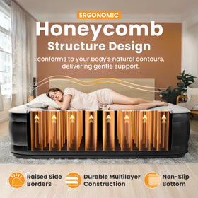 Dr. air Twin Air Mattress honeycomb design reduces motion transfer.