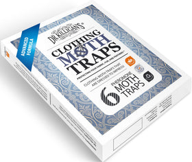 Dr. Killigan's 6-pack packaging on a shelf beside a sweater for display and use.