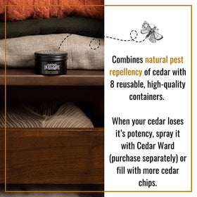Dr. Killigan's cedar chips in pantry storage bring a natural aroma to shelves